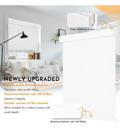 Persilux Cordless Blackout Roller Shade 35x72 White │ 🟢 Z3 Grade: Brand New (Sealed)