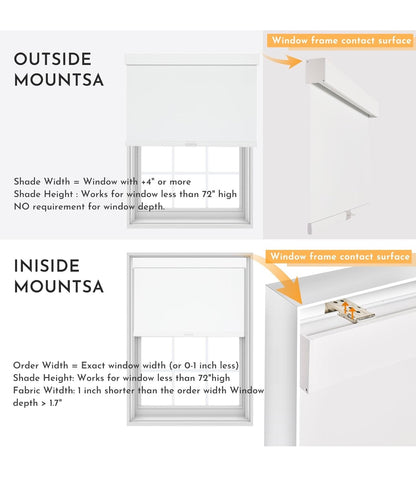 Persilux Cordless Blackout Roller Shade 35x72 White │ 🟢 Z3 Grade: Brand New (Sealed)