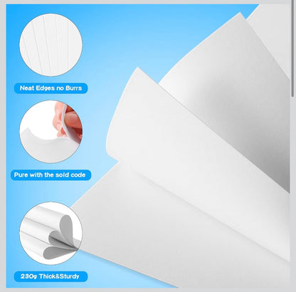 White Poster Board 24x36 250GSM - 27 Sheets │ 🟡 Z3 Grade: Open Box – Unused