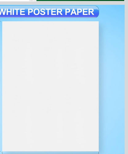 White Poster Board 24x36 250GSM - 27 Sheets │ 🟡 Z3 Grade: Open Box – Unused