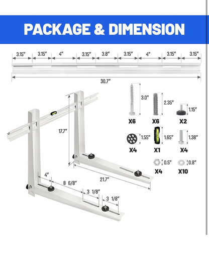 Mini Split Wall Mounting Bracket 9000-36000 BTU │ 🟠 Z3 Grade: Inspected & Tested