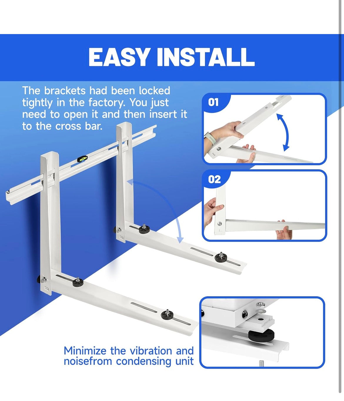 Mini Split Wall Mounting Bracket 9000-36000 BTU │ 🟠 Z3 Grade: Inspected & Tested