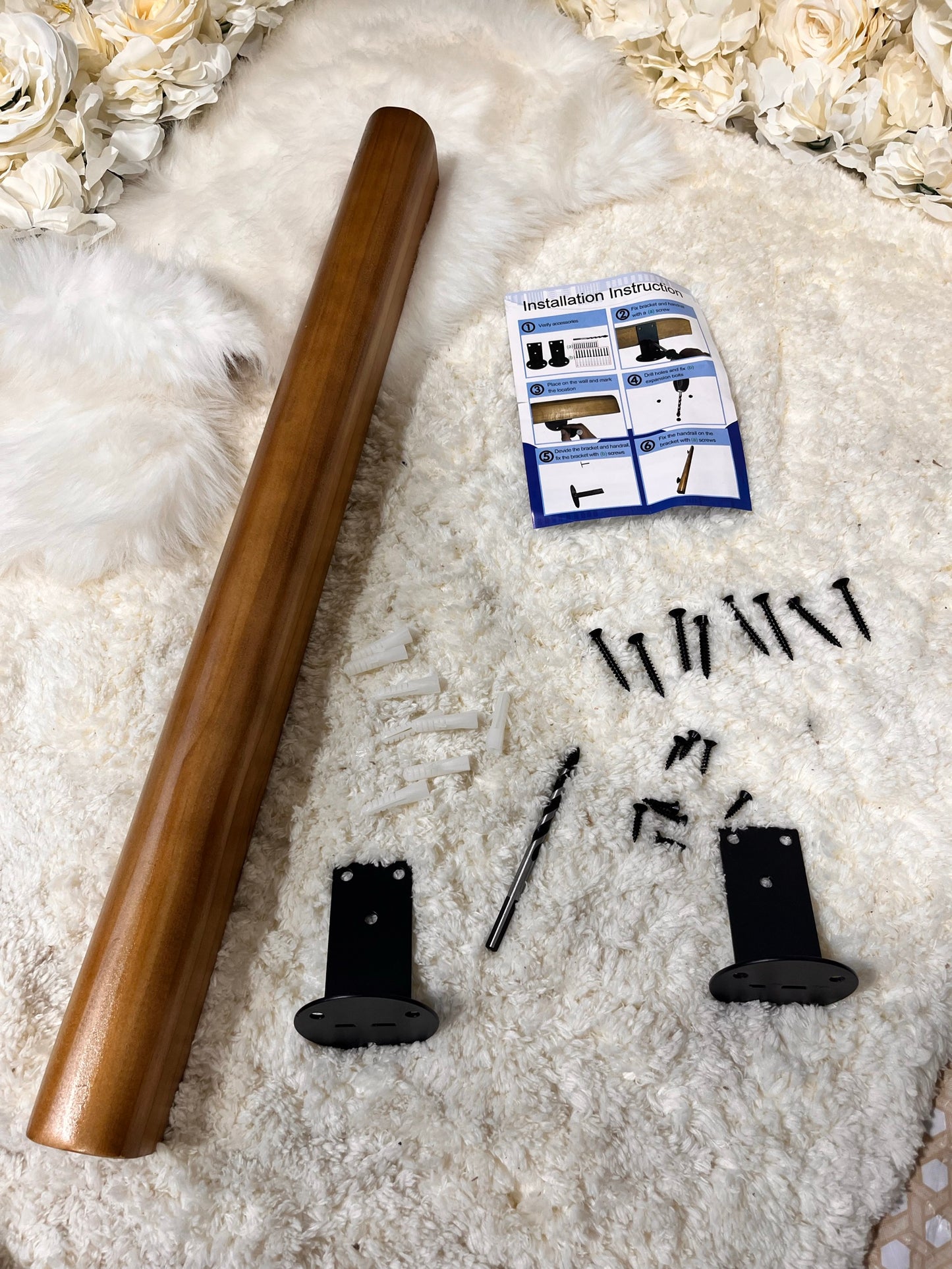 Wood Staircase Handrail 24in │ 🟠 Z3 Grade: Inspected & Tested