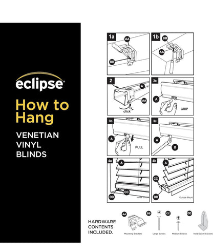 Eclipse White Vinyl Blinds – 44.5" W × 48" L │ 🟡 Z3 Grade: Open Box – Unused