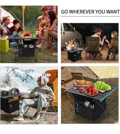 Portable Camping Table with Storage Bag & Carry Bag │ 🟡 Z3 Grade: Open Box – Unused