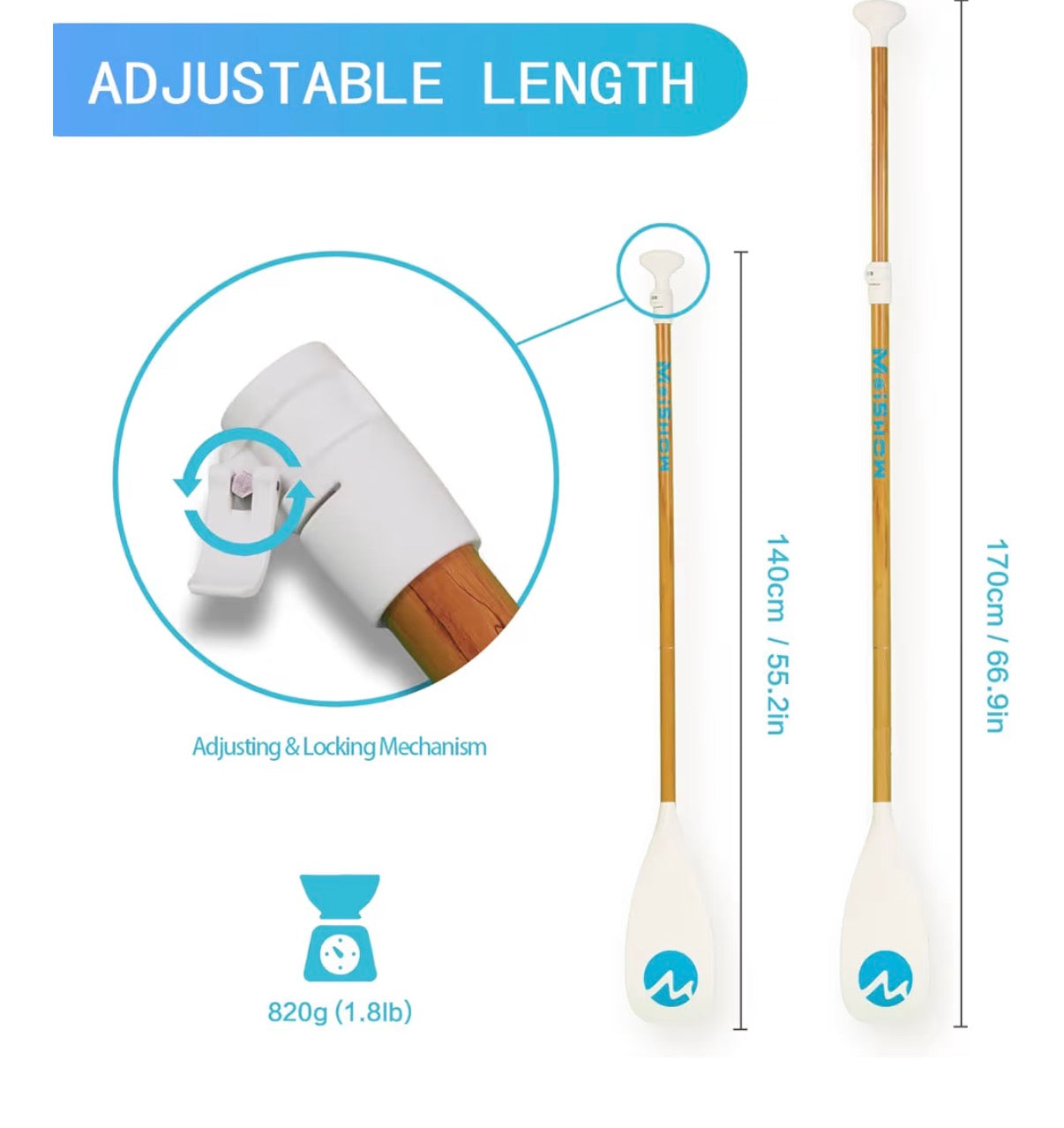 Kids SUP Paddle – 3-Piece, 66.9" Assembled │ 🟡 Z3 Grade: Open Box – Unused