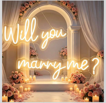 Will you marry me neon sign │ 🟡 Z3 Grade: Open Box – Unused
