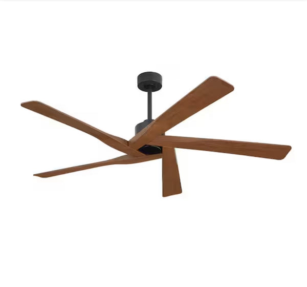 WINGBO 54" Black Ceiling Fan with Remote - 6-Speed DC Motor │ 🟤 Z3 Grade: Value – Sold As-Is