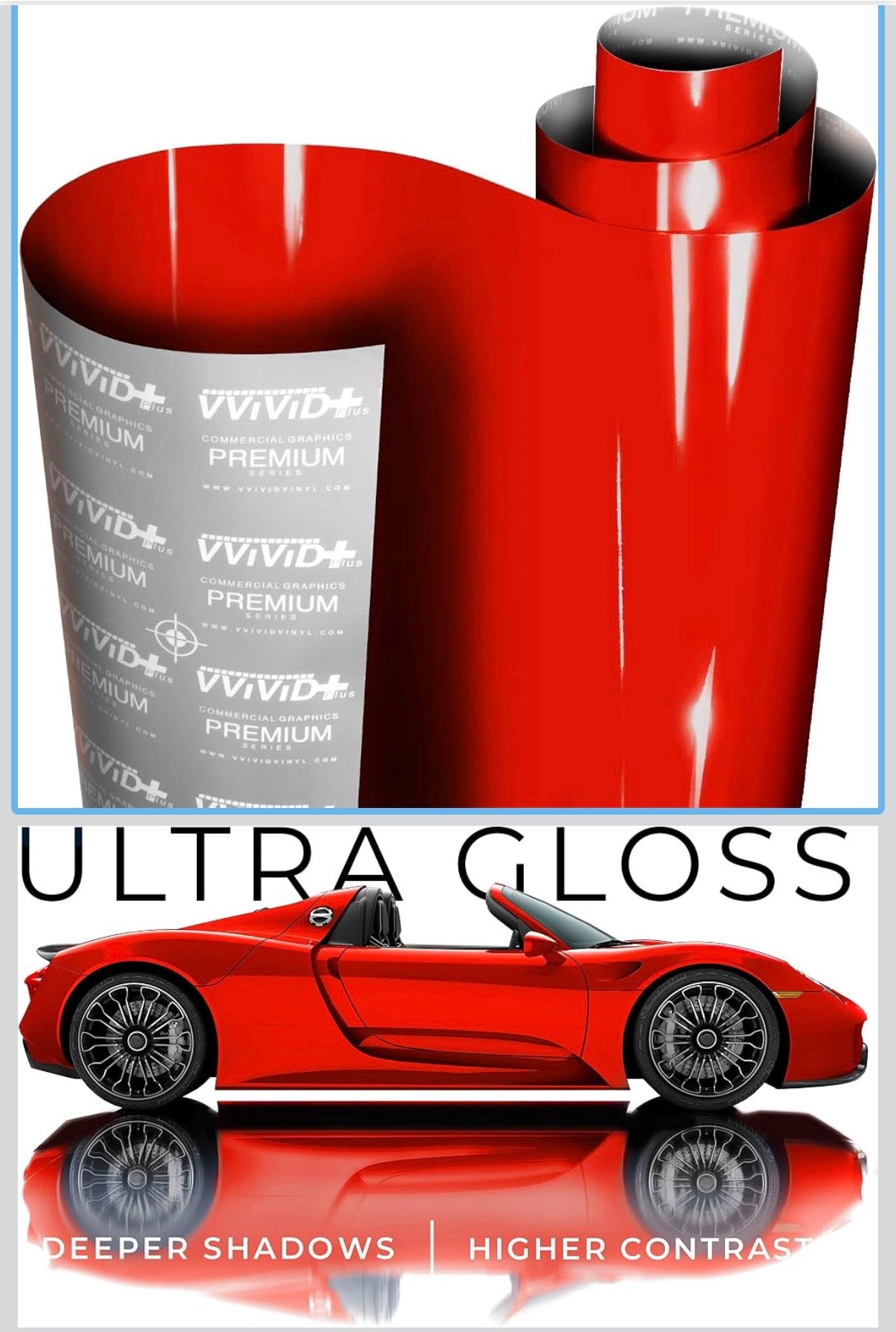 Vivid red gloss wrap film │ 🟡 Z3 Grade: Open Box – Unused