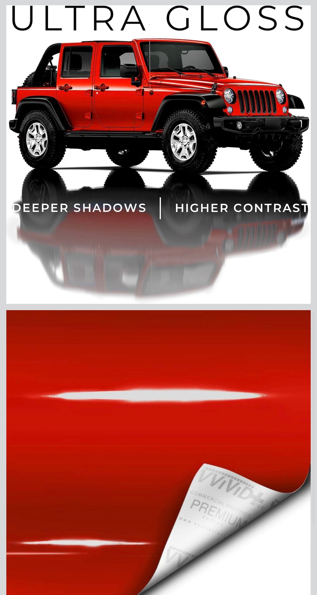 Vivid red gloss wrap film │ 🟡 Z3 Grade: Open Box – Unused