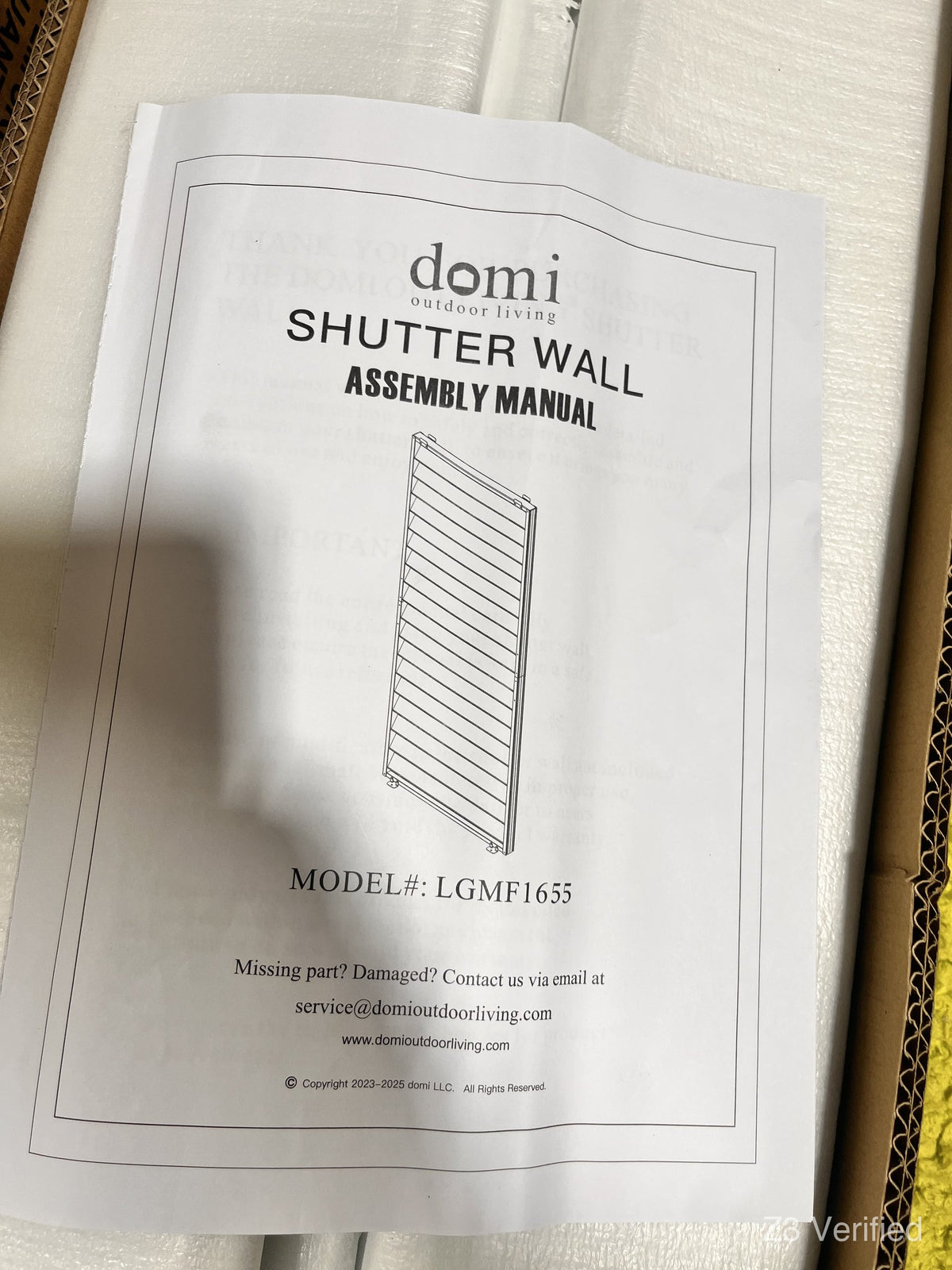 Domi Aluminum Louvered Shutter Wall for Pergola, White (LGFA1655-W), Z3-01086, view 3