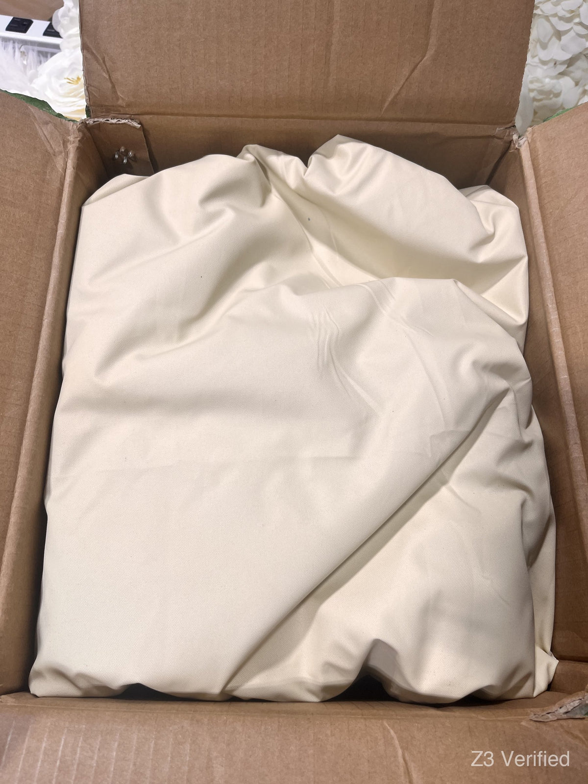 Square Sun Shade Sail 14 ft, Beige | Used, Z3-01087, view 2
