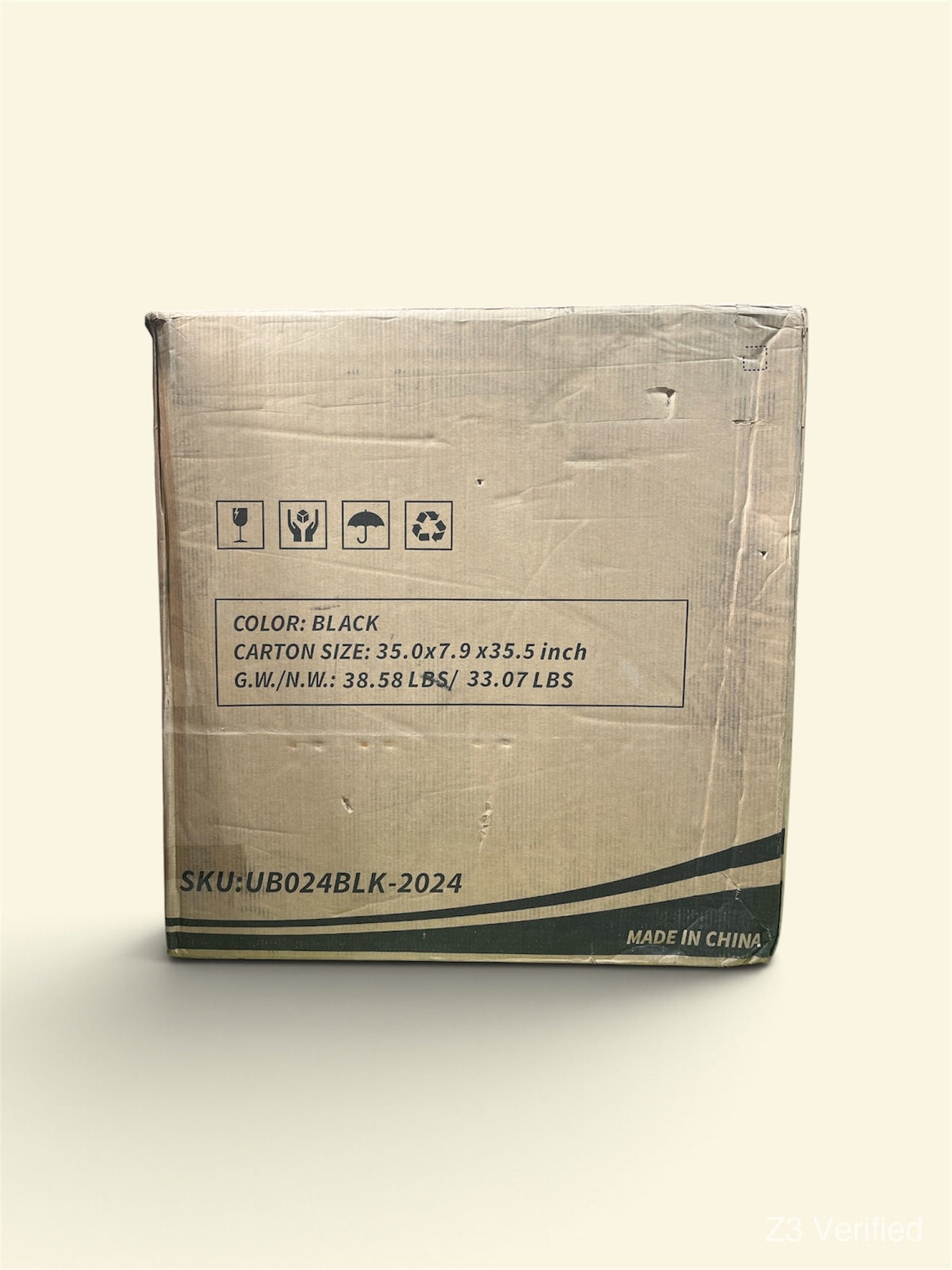 Cantilever Umbrella Base, Square Water/Sand Fillable, Black (Model UB024-2024), Z3-01102, view 2