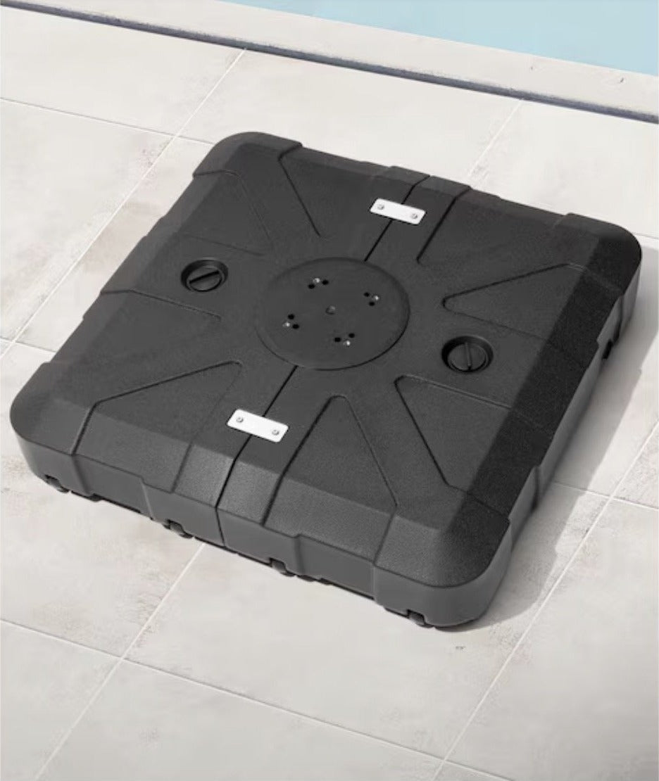 Cantilever Umbrella Base, Square Water/Sand Fillable, Black (Model UB024-2024), Z3-01102, illustration, not our exact unit