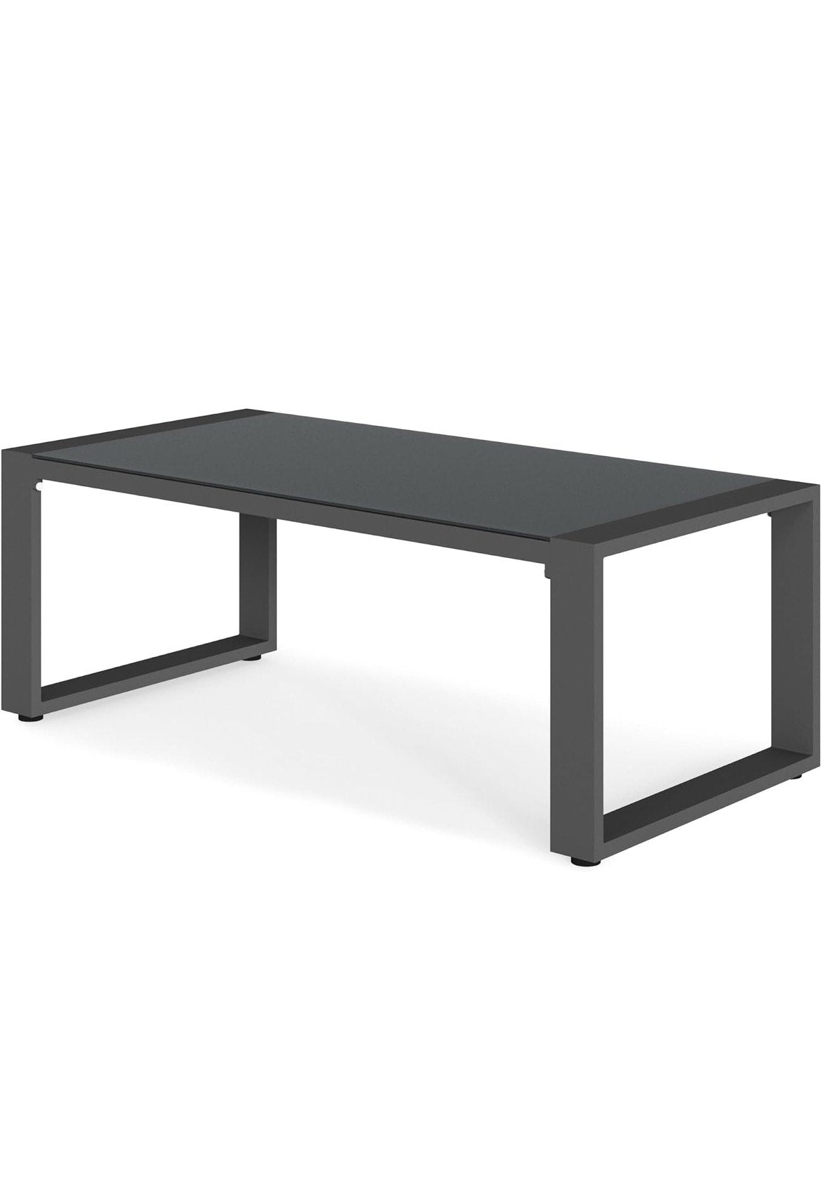 RoyalCraft Aluminum Outdoor Coffee Table | Grey, Tempered Glass Top, Z3-01108, illustration, not our exact unit