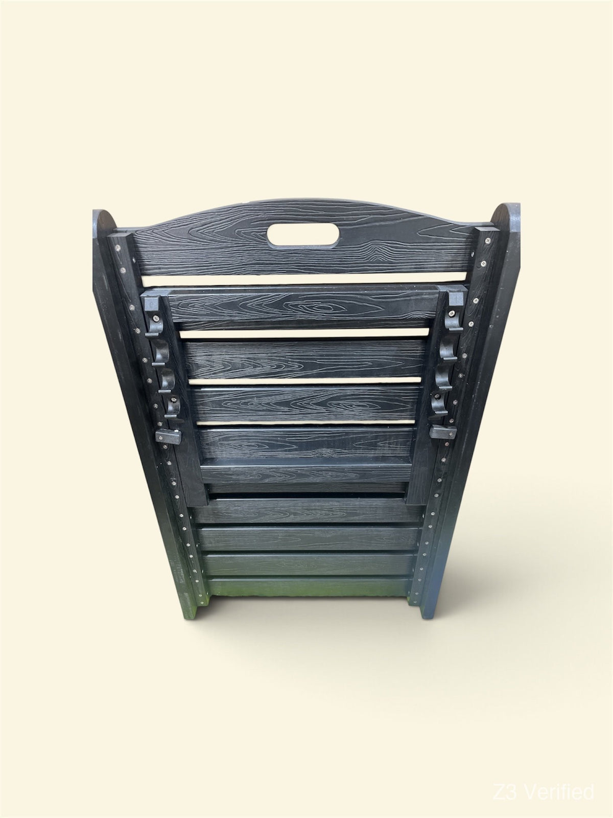YITAHOME Outdoor Chaise Lounge with Arms, Black Wood-Grain, Z3-01109, view 3