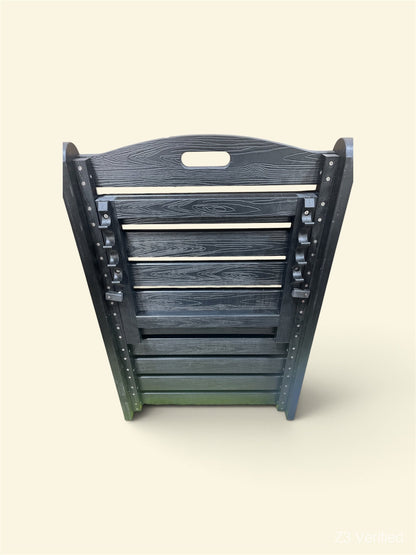 YITAHOME Outdoor Chaise Lounge with Arms, Black Wood-Grain, Z3-01109, view 3