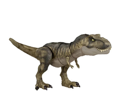 Jurassic World Dominion Thrash 'N Devour Tyrannosaurus Rex (Mattel HDY55), Sealed, Z3-01113, illustration, not our exact unit
