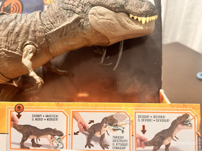 Jurassic World Dominion Thrash 'N Devour Tyrannosaurus Rex (Mattel HDY55), Sealed, Z3-01113, view 4