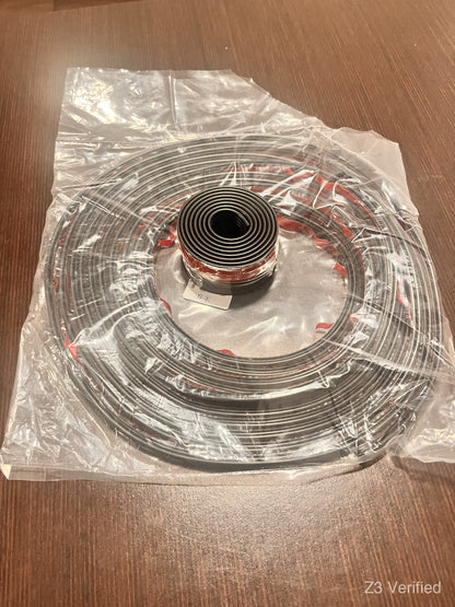 Self-Adhesive Rubber Seal Strip, 20 ft Roll, Black (Door, Window, Car), Z3-01115, view 1