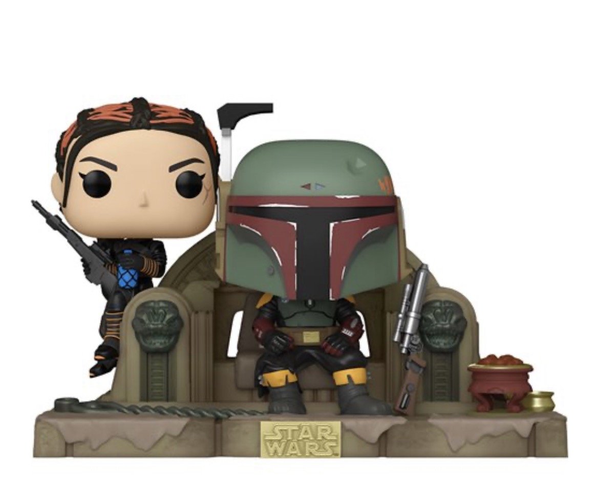 Funko Pop! Moment Star Wars: Boba Fett & Fennec Shand on Throne #486, Z3-01126, illustration, not our exact unit