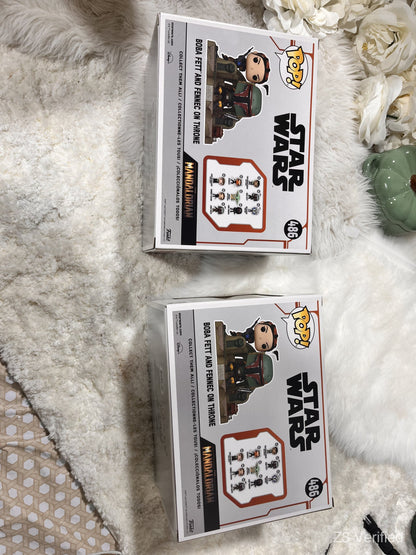 Funko Pop! Moment Star Wars: Boba Fett & Fennec Shand on Throne #486, Z3-01126, view 4