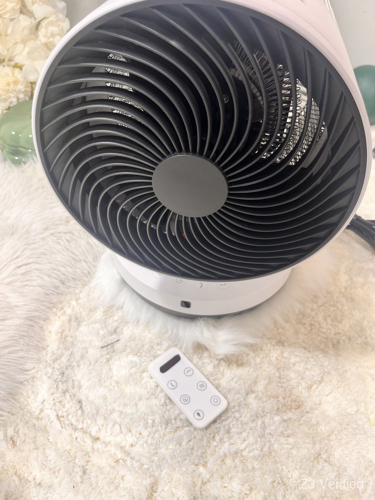 2-in-1 Fan Heater / Air Circulator, 1500W, White, with Remote, Z3-01133, view 4